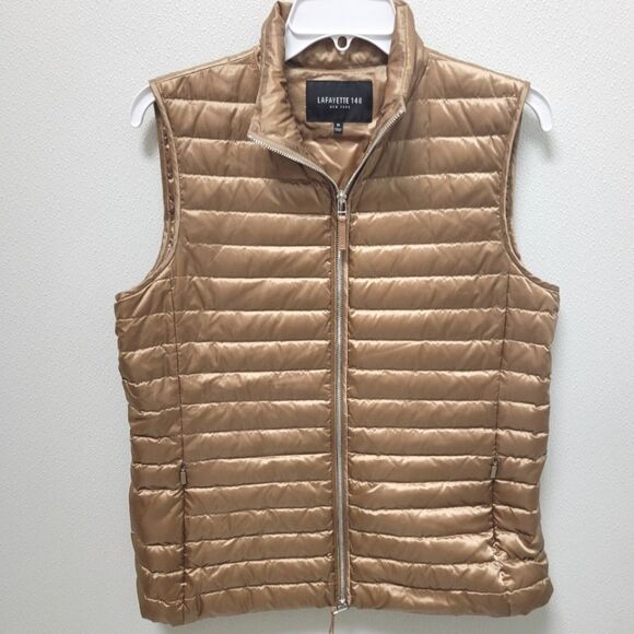 Lafayette 148 New York Goose Down Vest Quilted PufferSize M